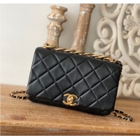 Shop Inexpensive Chanel SMALL FLAP BAG Lambskin & Gold-Tone Metal AS3367 black