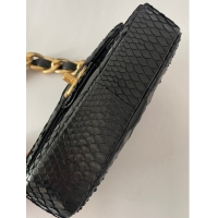 Promotional Chanel SMALL FLAP BAG Snakeskin & Gold-Tone Metal AS3214 black