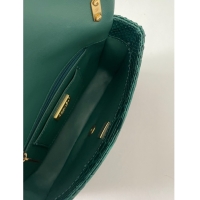 Top Quality Chanel SMALL FLAP BAG Snakeskin & Gold-Tone Metal AS3214 green