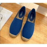 Top Design Prada Logo Canvas Espadrilles 2072204 Blue