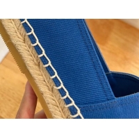 Top Design Prada Logo Canvas Espadrilles 2072204 Blue