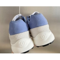 Sumptuous Chanel Suede Sneakers G39074 Blue/White