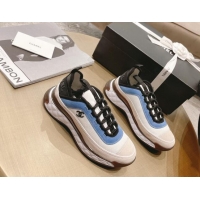 Cheap Price Chanel Fabric & Suede Sneakers G39070 Blue