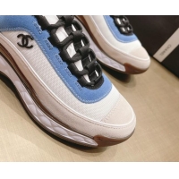 Cheap Price Chanel Fabric & Suede Sneakers G39070 Blue