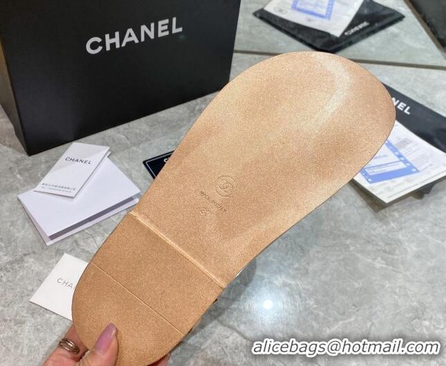 Good Quality Chanel Strap Flat Sandals G35927 Gold