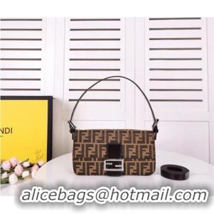 Classic Specials FENDI BAGUETTE fabric bag black 8BR011 Silver Hardware