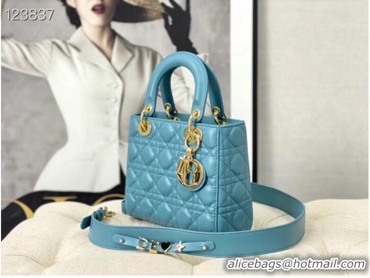 Best Product LADY DIOR MY ABCDIOR BAG Cannage Lambskin M0538O light blue