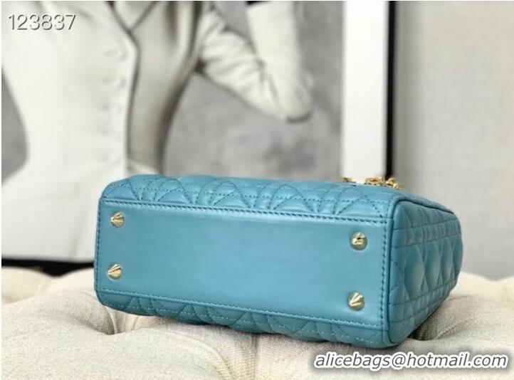 Best Product LADY DIOR MY ABCDIOR BAG Cannage Lambskin M0538O light blue