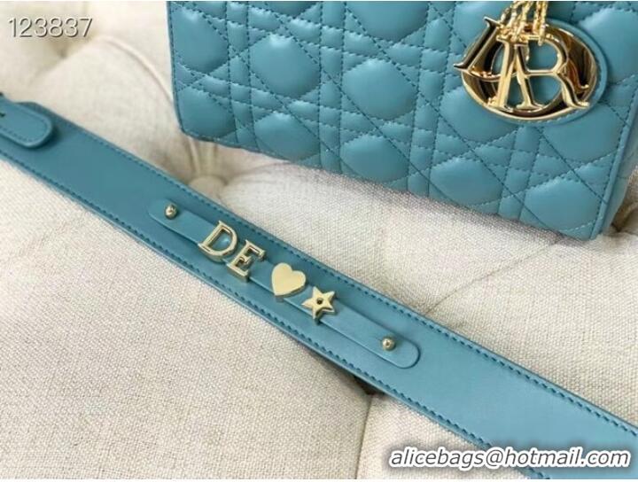 Best Product LADY DIOR MY ABCDIOR BAG Cannage Lambskin M0538O light blue