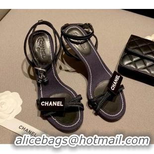 Low Cost Chanel Logo Patch Sandals Black 060225