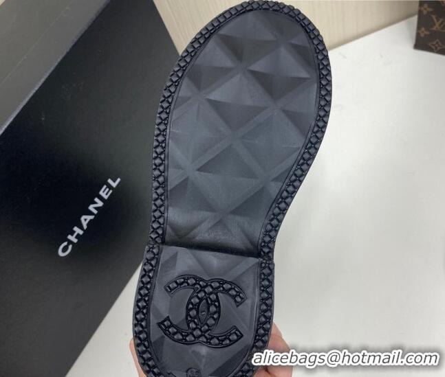 Good Looking Chanel Rubber Rain Boots Black 062063