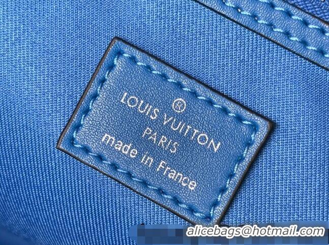 Promotional Louis Vuitton Keepall 50 Bandoulière Travel bag in Florescent Leather M59712 Blue/Green 2022