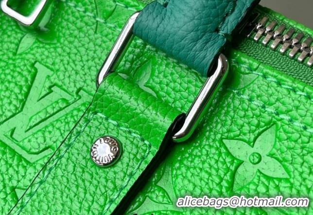 Promotional Louis Vuitton Keepall 50 Bandoulière Travel bag in Florescent Leather M59712 Blue/Green 2022