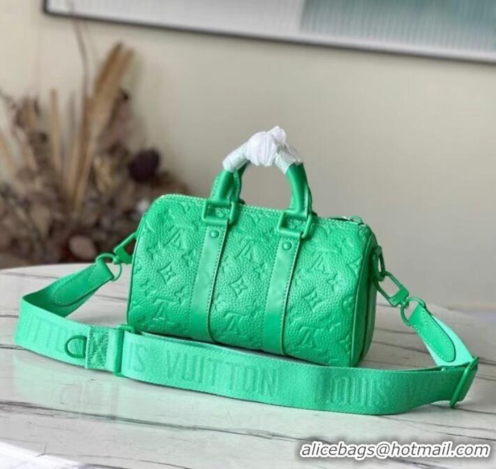 Top Quality Louis Vuitton Keepall Bandouliere 25 Bag in Monogram Leather M20929 Minty Green 2022