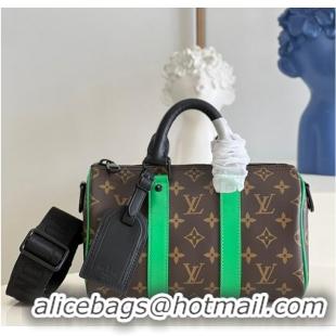 Luxurious Louis Vuitton Monogram Canvas KEEPALL BANDOULIERE 25 M20900 Green