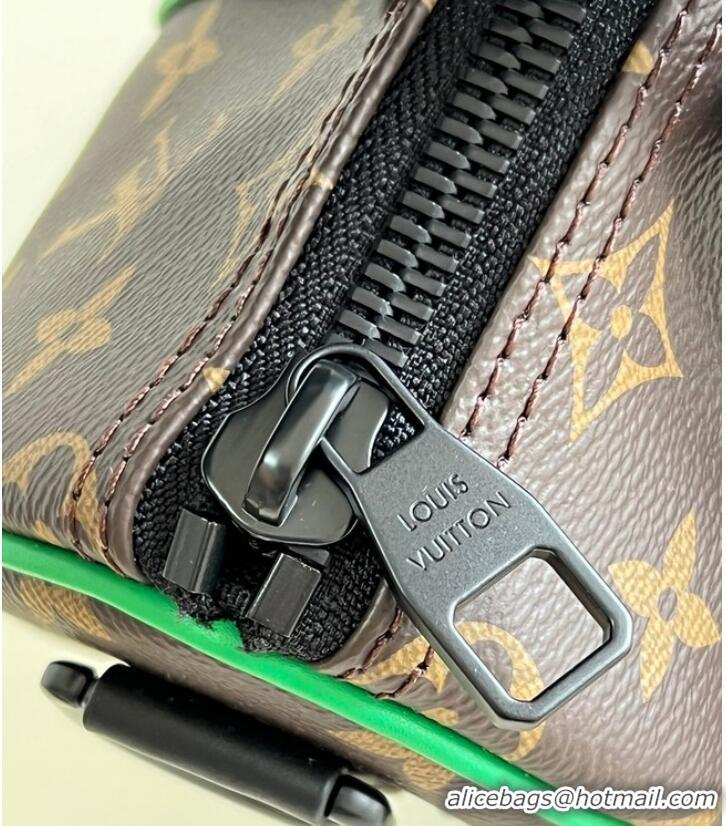 Luxurious Louis Vuitton Monogram Canvas KEEPALL BANDOULIERE 25 M20900 Green