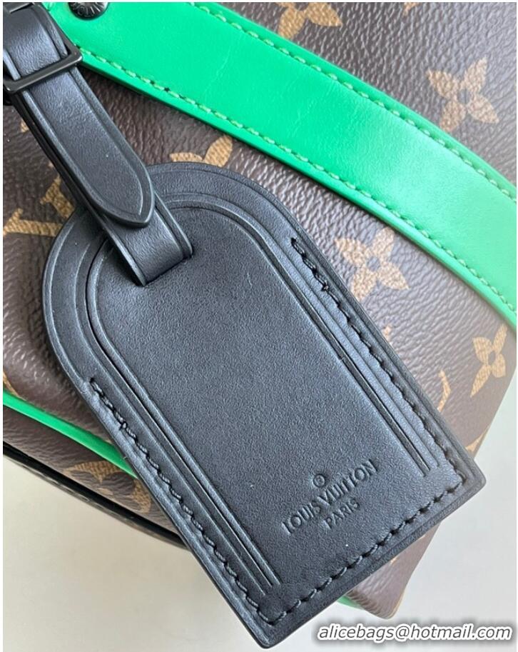 Luxurious Louis Vuitton Monogram Canvas KEEPALL BANDOULIERE 25 M20900 Green