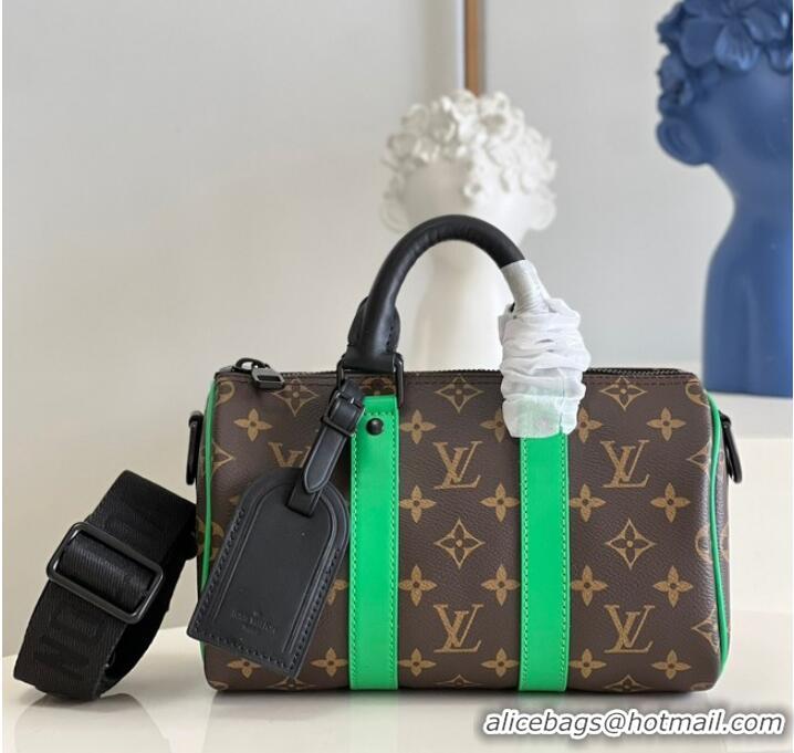 Luxurious Louis Vuitton Monogram Canvas KEEPALL BANDOULIERE 25 M20900 Green