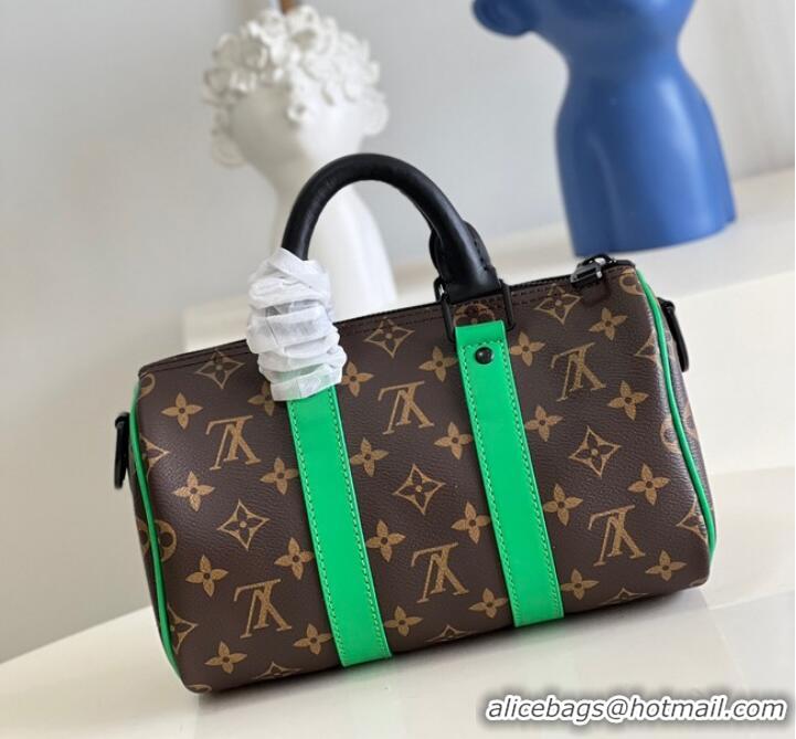 Luxurious Louis Vuitton Monogram Canvas KEEPALL BANDOULIERE 25 M20900 Green