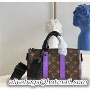 Popular Style Louis Vuitton Monogram Canvas KEEPALL BANDOULIERE 25 M20900 purple