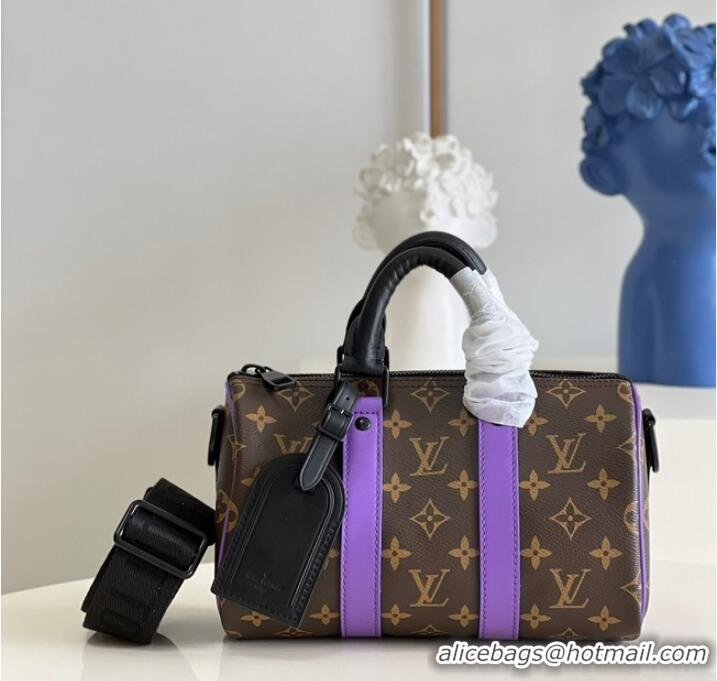 Popular Style Louis Vuitton Monogram Canvas KEEPALL BANDOULIERE 25 M20900 purple