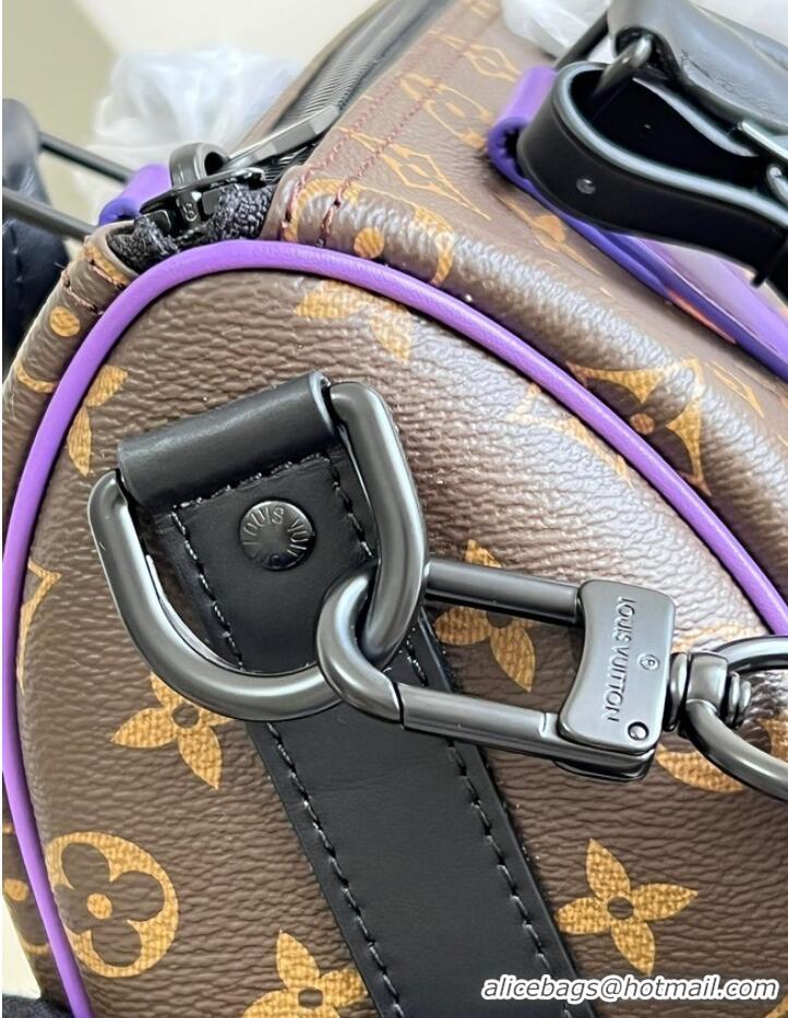 Popular Style Louis Vuitton Monogram Canvas KEEPALL BANDOULIERE 25 M20900 purple