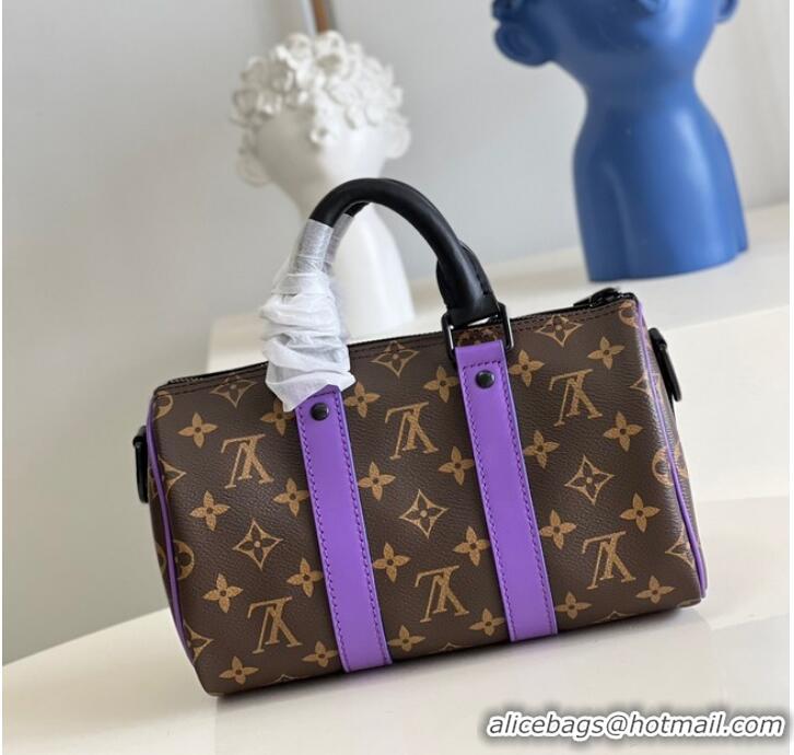 Popular Style Louis Vuitton Monogram Canvas KEEPALL BANDOULIERE 25 M20900 purple