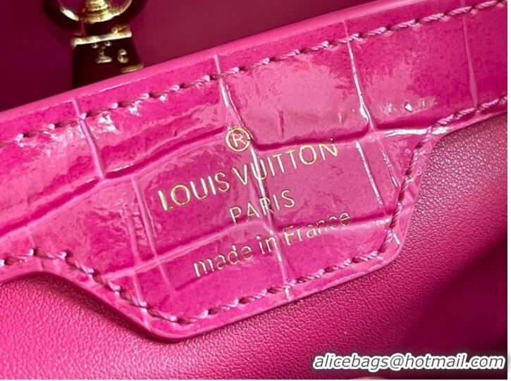 Unique Grade Louis Vuitton crocodile skin CAPUCINES BB M48865 Rose