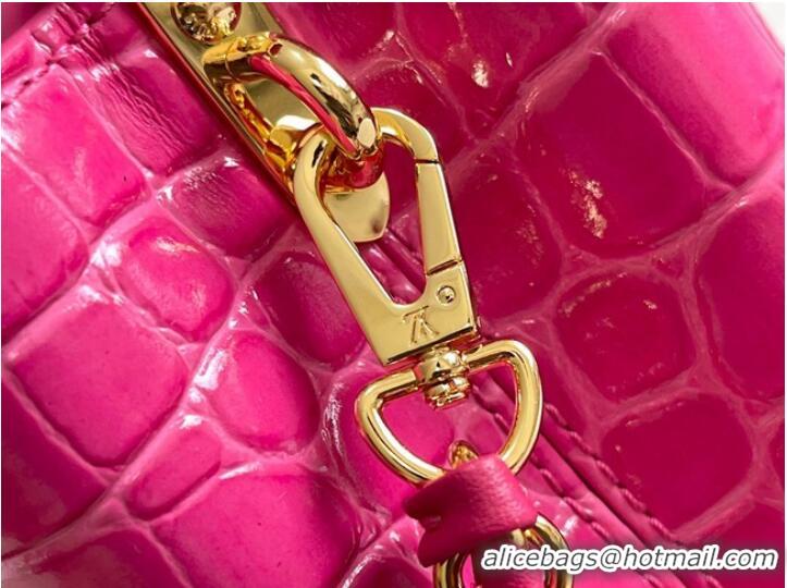 Grade Promotional Louis Vuitton crocodile skin CAPUCINES MINI M81190 rose