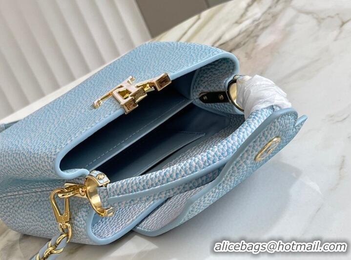 Top Grade Louis Vuitton CAPUCINES MINI M81190 light blue