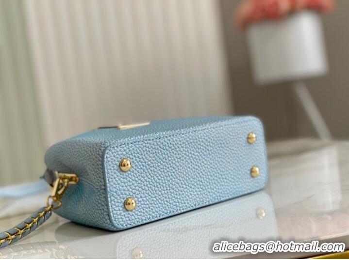 Top Grade Louis Vuitton CAPUCINES MINI M81190 light blue