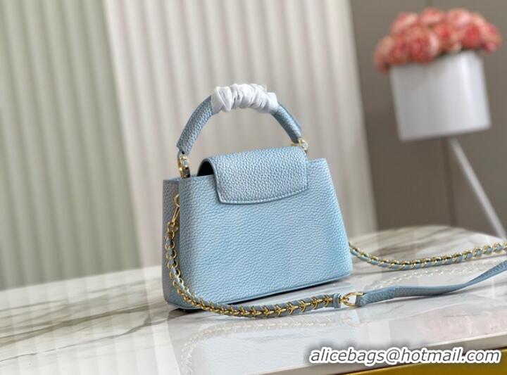 Top Grade Louis Vuitton CAPUCINES MINI M81190 light blue