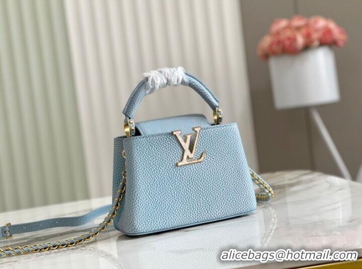 Top Grade Louis Vuitton CAPUCINES MINI M81190 light blue