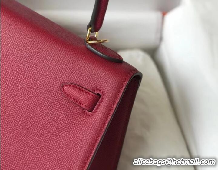 Trendy Design Hermes Original Epsom Leather KEL2578 Burgundy