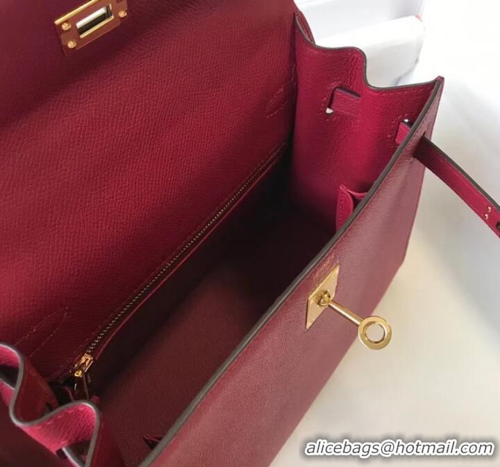 Trendy Design Hermes Original Epsom Leather KEL2578 Burgundy