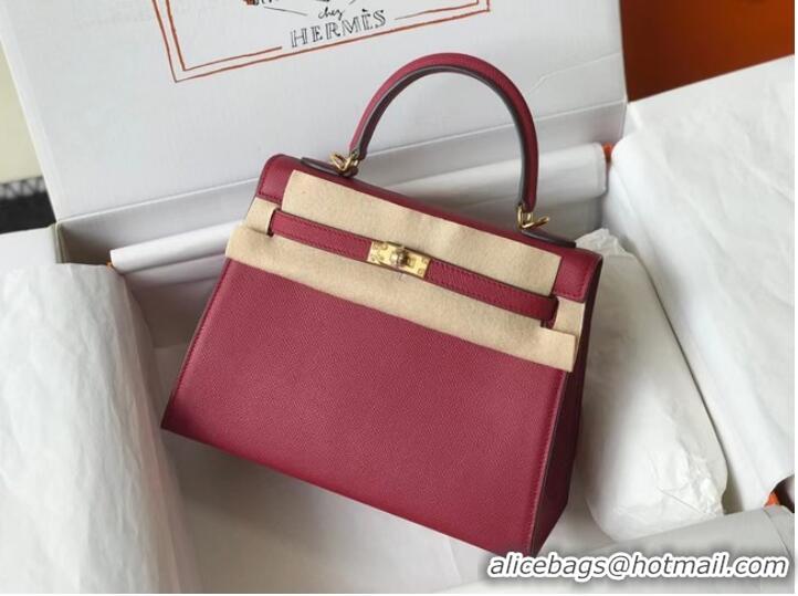 Trendy Design Hermes Original Epsom Leather KEL2578 Burgundy