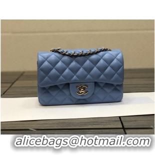 Super Quality Chanel Classic mini Flap Original Sheepskin Leather Bag 1116 Blue