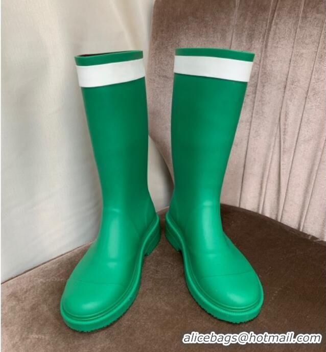 Duplicate Chanel Rubber Rain Boots Green 070167