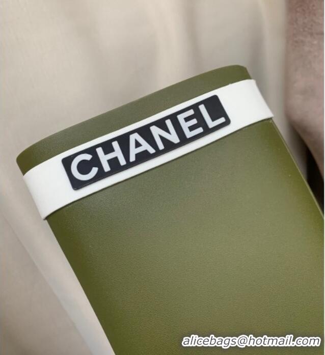 Grade Quality Top Grade Chanel Rubber Rain Boots Green 070168