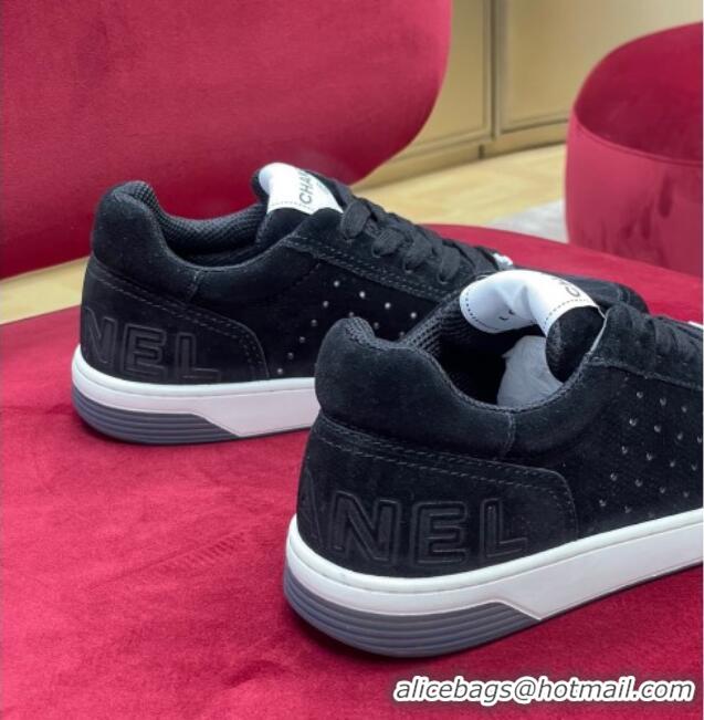 Classic Hot Chanel Suede Sneakers G38811 Black