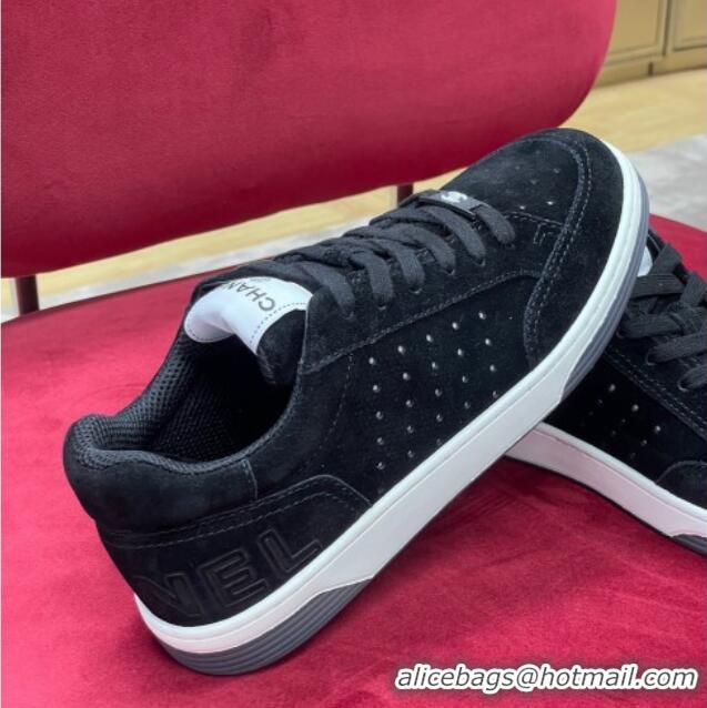 Classic Hot Chanel Suede Sneakers G38811 Black