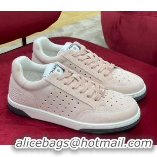 Good Product Chanel Suede Sneakers G38811 Light Pink