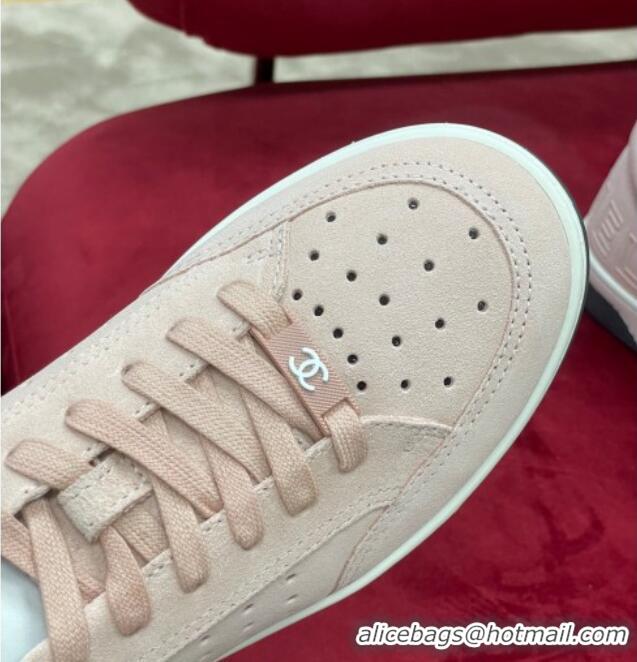 Good Product Chanel Suede Sneakers G38811 Light Pink