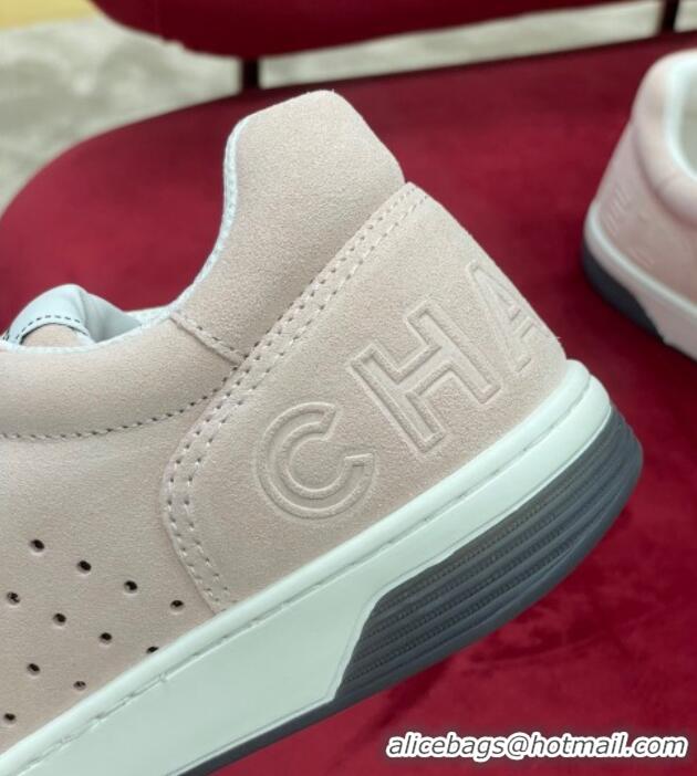 Good Product Chanel Suede Sneakers G38811 Light Pink