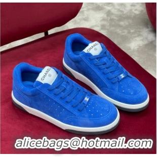 1:1 aaaaa Chanel Suede Sneakers G38811 Blue