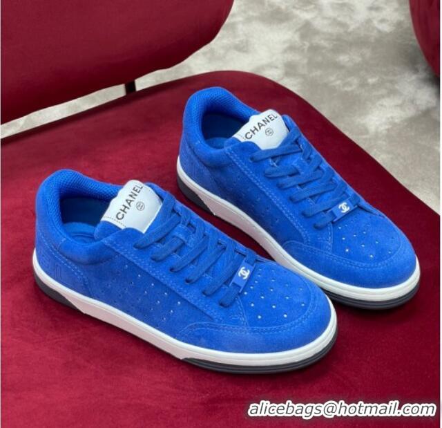 1:1 aaaaa Chanel Suede Sneakers G38811 Blue