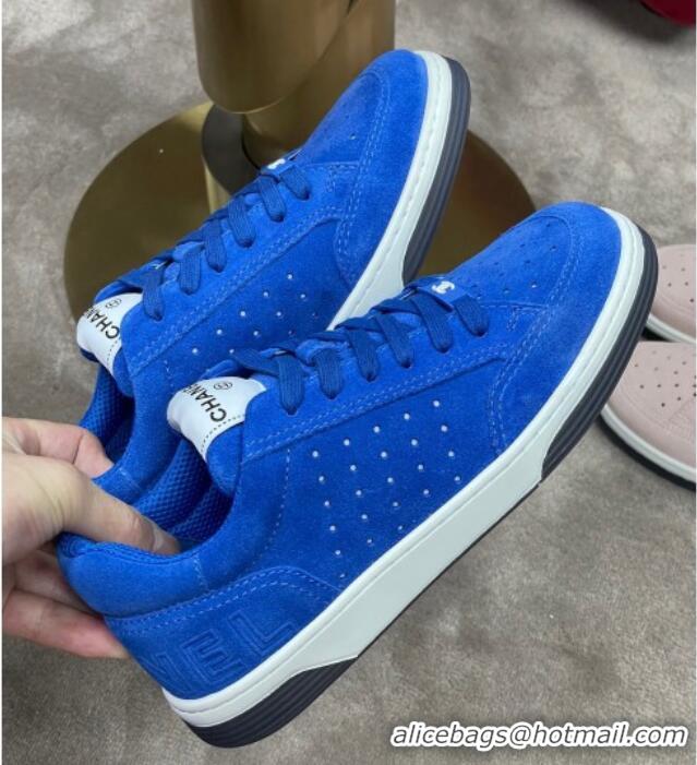 1:1 aaaaa Chanel Suede Sneakers G38811 Blue