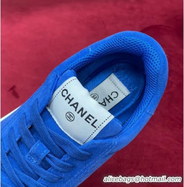 1:1 aaaaa Chanel Suede Sneakers G38811 Blue