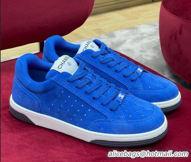 1:1 aaaaa Chanel Suede Sneakers G38811 Blue