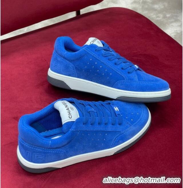 1:1 aaaaa Chanel Suede Sneakers G38811 Blue